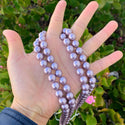 AAA Grade Natural Shell Pearl Round Beads, Freshwater Mother Of Pearl Nacre, Lavender Amethyst, 1 Strand/15 Inch, Size Selections: 4mm/6mm/8mm
