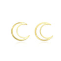10pcs 16mm Moon Links, Tarnish Resistant, 18K Yellow Gold Plated Brushed Brass, BF-C3