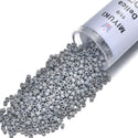 7.5g Miyuki Delica 11/0 Seed Beads, Matte Rainbow Shark Fin Grey DB2320