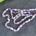 Natural Amethyst Purple Crystal Gemstone Faceted Tube Beads, 12x7mm, Hole ID 1mm, 15 Inch/1 Strand, GZ8-5