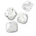 100pcs Preciosa Faceted Bicone Crystal Beads, Crystal Clear, Size Selections: 3mm/4mm/6mm