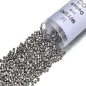 7.5g Miyuki Delica 11/0 Seed Beads, Opaque Nickel-Pated DB21