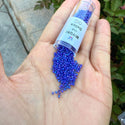 7.5g Miyuki Delica 11/0 Seed Beads, Opaque Matte Rainbow Cobalt DB880