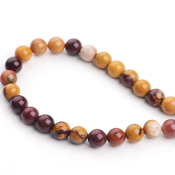Natural Mookaite Jasper Gemstone Round Beads, 1 Strand/15 Inch, Size Selections: 4mm/6mm/8mm/10mm