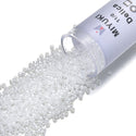 7.5g Miyuki Delica 11/0 Seed Beads, Translucent Luster Opal DB231