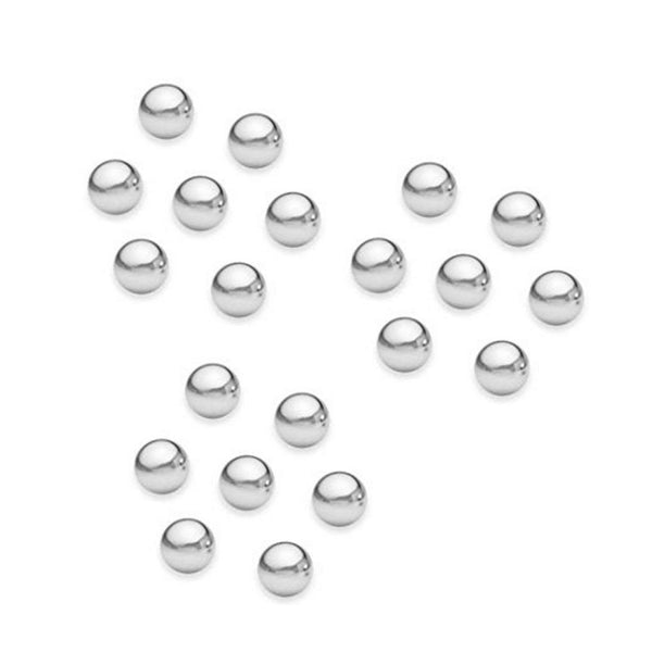 100pcs Tarnish Resistant Seamless Smooth Small Tiny Round Beads, Sterling Silver Plated Brass, Size Selections: 3mm/4mm