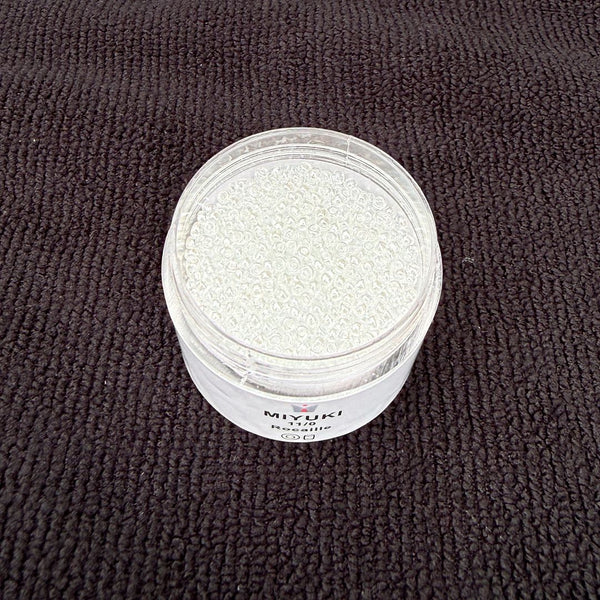 25g Miyuki Rocaille 11/0 Round Seed Beads Luster Crystal Clear RR-160