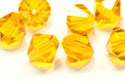 50pcs Adabele Austrian Faceted Bicone Crystal Beads #5301, Light Topaz (Yellow), Size Selections: 6mm/8mm/10mm