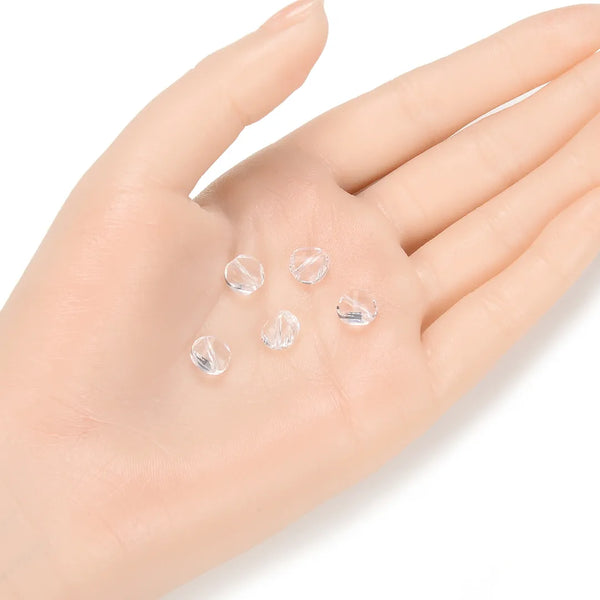 25pcs Adabele Austrian Faceted Flat Round Twist Coin Crystal Beads #5621, Crystal Clear, 8mm, Hole ID 1mm, SSW801