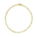 1pc Real 1/20 14K Gold Filled Paperclip Cable Chain Bracelet, 6.5 Inch with 1 inch Extender, JB-1