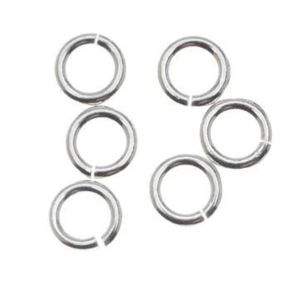 20pcs 925 Sterling Silver Open Jump Rings, 0.9mm/19 Gauge, Size Selections: 4mm/6mm/8mm/10mm/12mm