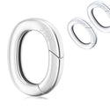 1pc 925 Sterling Silver Carabiner Jewelry Clasp, Push Open Connector, Size Selections: 10x7mm, 17x11mm, 20x14mm