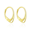 10pcs 925 Sterling Silver Oval Leverback Earring Hooks, Real 18K Yellow Gold Plated, 23mm, Thick Sturdy, SS15-2