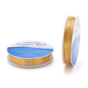 65 Feet Premium Tarnish Resistant Round Jewelry Copper Wire, 0.8mm/20 Gauge, 18K Gold Plated Copper, BF286-8
