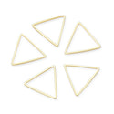 20pcs Tarnish Resistant Triangle Beading Hoops, Open Back Bezel Frame, 18K Yellow Gold Plated Brass, Size Selections: 12mm/17mm/20mm