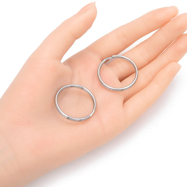 50pcs 304 Stainless Steel 30mm Split Rings – 1.8mm Wire