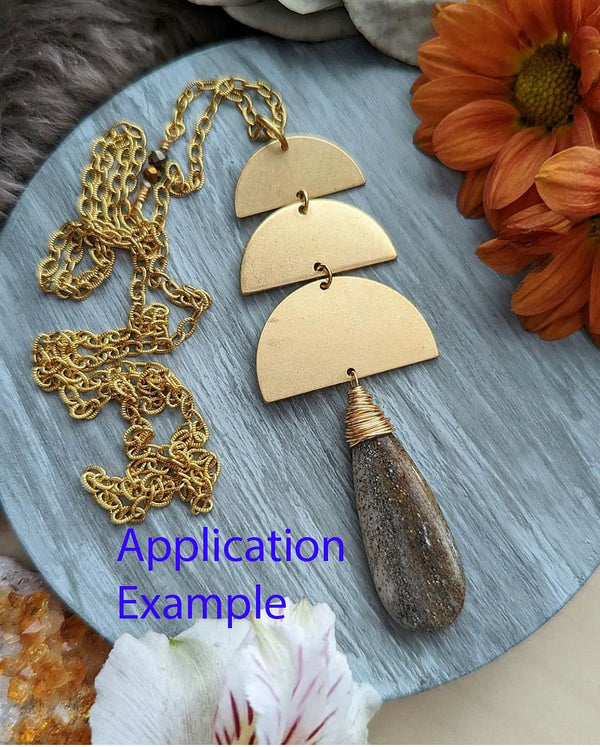 10pcs 21mm 2-Hole Half Round Semicircle Links, Tarnish Resistant, 18K Yellow Gold Plated Brass, BFW-A40