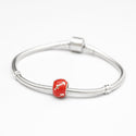 1pc 925 Sterling Silver Sagittarius Zodiac Sign Bead Charm Red Enamel, Compatible with Pandora All Other Charm Bracelets, EC59