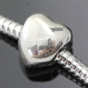 1pc Solid 925 Sterling Silver Sweet Heart Charm Love Bead Charm, Compatible with Pandora All Other Charm Bracelet, EC223