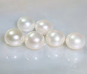 10pcs Natural AAAA Grade High Luster Half Drilled Potato Round Pearls Beads, White Cultured Freshwater Pearls, 4-5mm, Hole ID 0.95mm, PP4-45