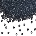 30g Miyuki Delica 11/0 Seed Beads, Opaque Black DB10