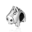 Cute Solid 925 Sterling Silver Horse Charm Good Luck Bead, Compatible with Pandora All Other...