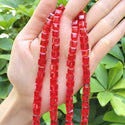 100pcs Creative Club Faceted Cube Crystal Glass Beads, Light Siam Red, 8mm, Hole ID 1mm, CCC806