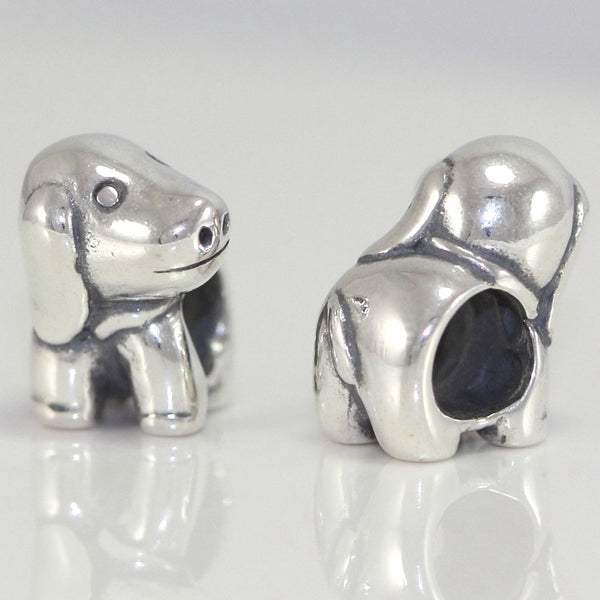 1pc Cute Solid 925 Sterling Silver Dog Charm Puppy Bead, Compatible with Pandora All Other Charm Bracelets, EC2-A1