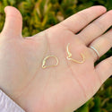 2pcs Real 1/20 14K Gold Filled Strong Interchangeable Leverback Earring Hooks, Open Ring, 16x10mm, JK1-H