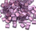 10g Miyuki Full Tila Square Seed Beads 5x5mm, Gold Luster Light Amethyst (TL-316)