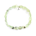 1 Strand Stretch Natural Green Prehnite Free Form Gemstone Bracelet, 5-8mm Small Beads, Length Selections: 7 inch/7.5 inch