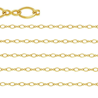 5 Feet 1/20 14K Gold Filled Unfinished Figure 8 Cable Chain Link, 2.1mm Width, Non Tarnish, KG-F1