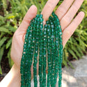 100pcs Creative Club Faceted Cube Crystal Glass Beads, Emerald Green, 6mm, Hole ID 1mm, CCC624