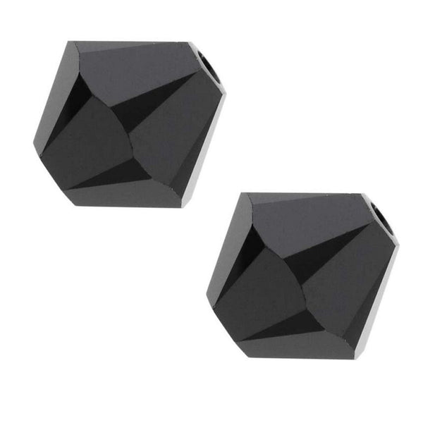 50pcs Adabele Austrian Faceted Bicone Crystal Beads #5301, Jet Black, Size Selections: 6mm/8mm/10mm