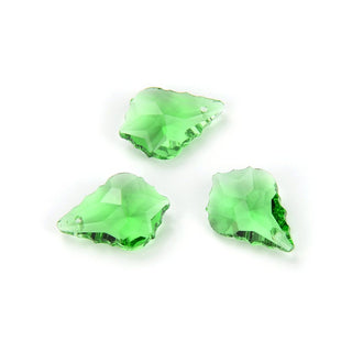 20pcs Creative Club Faceted Crystal Glass Baroque Chandelier Pendant Drops, August Peridot Green Birthstone, 22x13mm Large, Hole ID 1mm, CCF-16