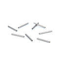 100pcs 304 Stainless Steel Round Tube Connectors – 10mm Length, 1.5mm Hole, Sleek Finish