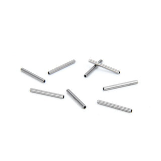 100pcs 304 Stainless Steel Round Tube Connectors – 10mm Length, 1.5mm Hole, Sleek Finish