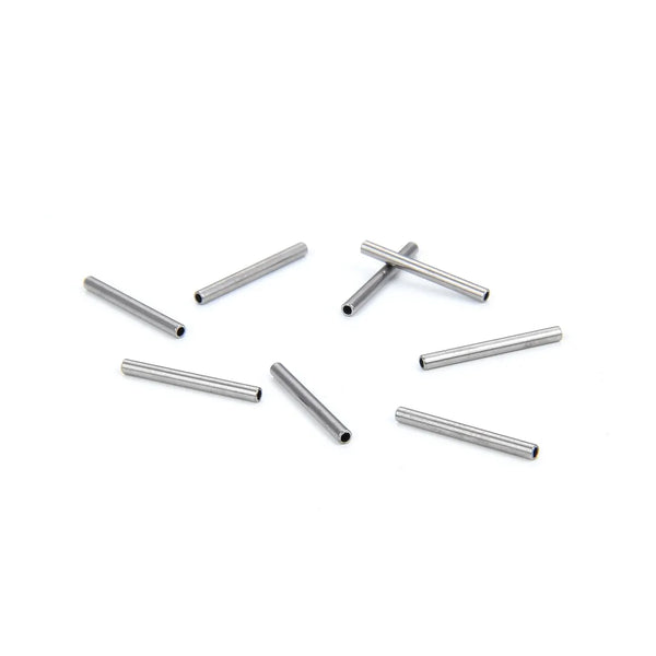 100pcs 304 Stainless Steel Round Tube Connectors – 10mm Length, 1.5mm Hole, Sleek Finish