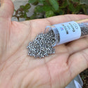 7.5g Miyuki Delica 11/0 Seed Beads, Transparent Matte Nickel-Plated DB321