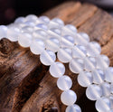 AAA Natural White Agate Gemstone Round Beads, 15 Inch/1 Strand, Size Selections: 4mm/6mm/8mm/10mm