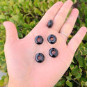 10pcs Natural Black Agate Gemstone Donut Rondelle Beads,14x8mm, Hole ID 5.6mm, GW-A13
