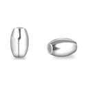 10pcs 925 Sterling Silver Oval Rice Spacer Beads, 8x6mm, Hole ID 2.2mm, SS114
