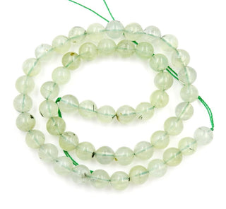 Natural Green Prehnite Gemstone Round Beads, 15 Inch/1 Strand, Size Selections: 4mm/6mm/8mm/10mm