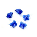 20pcs Creative Club Butterfly Crystal Glass Pendant Drop Beads, September Sapphire Blue Birthstone, 10mm, Hole ID 1mm, CCM-13