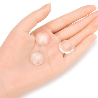 50pcs Transparent Glass Dome Cabochons, Non-calibrated Clear Round Cab Tiles, Size Selections: 20mm/25mm/30mm