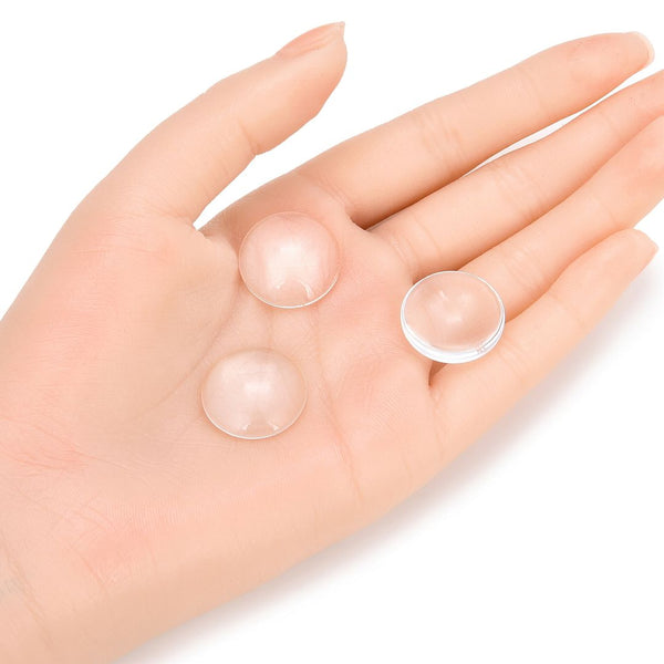 50pcs Transparent Glass Dome Cabochons, Non-calibrated Clear Round Cab Tiles, Size Selections: 20mm/25mm/30mm