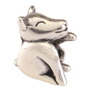 Real Solid Sterling Silver Dog Charm Puppy Bead, Compatible with Pandora All Other Charm Bracelets