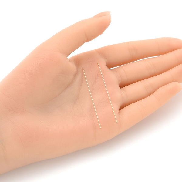 20pcs Real 1/20 14K Gold Filled Flat Head Pins Headpin, 24 Gauge/0.5mm, Length Selections: 1 inch/1.5 inch/2 inch