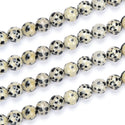 Natural Dalmatian Jasper Gemstone Round Beads, 1 Strand/15 Inch, Size Selections: 4mm/6mm/8mm/10mm