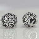 1pc Solid 925 Sterling Silver Two Hearts Union Charm, Compatible with Pandora All Other Charm Bracelet, EC269